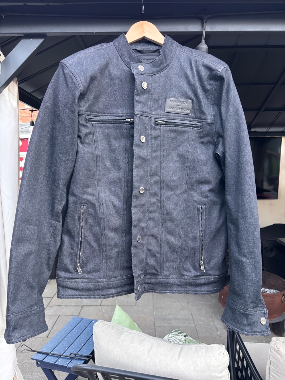 Harley-Davidson Men's Black Denim Riding Jacket